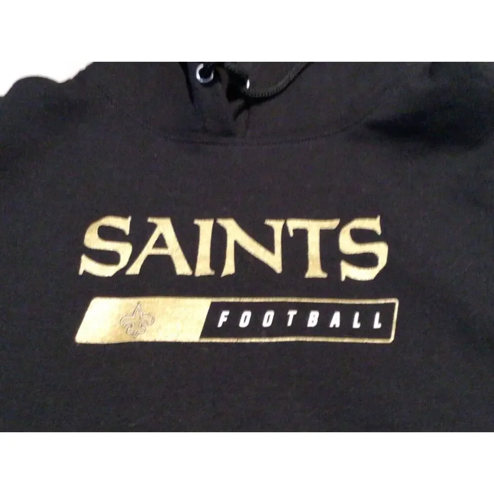 Port & Company New Orleans Saints Hoodie Black Size Large NFL Football Fan - Picture 2 of 4